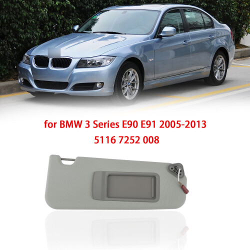 Car Sun Visor Assembly For BMW 3 Series E90 E91 2005-2013, Sun Visor Replacement With Mirror-Gray Right Passenger Side 1