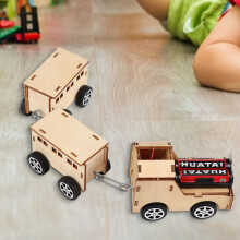 Kids DIY Wooden Train Physics Toy