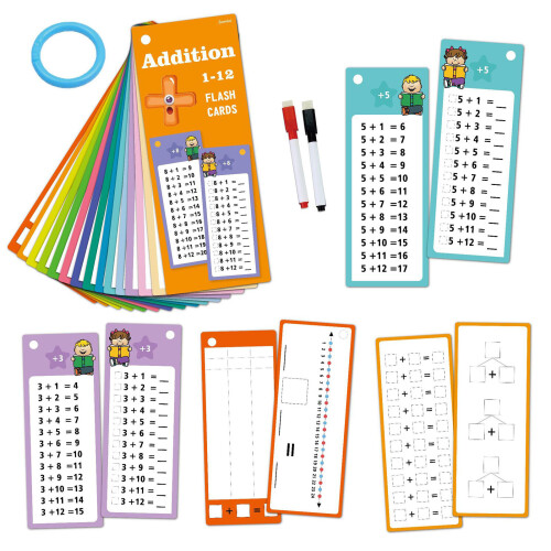 (Addition) 15pcs Math Flash Cards, Fun Learning Toys for Kids