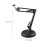 Support de microphone de bureau réglable, support de microphone de table court avec bras articulé à fixation par engrenage 4