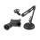 Support de microphone de bureau réglable, support de microphone de table court avec bras articulé à fixation par engrenage 8