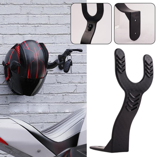 Motorbike Helmet Holder Plastic Mounted Stand with Hook 2