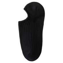 (Black) 12 Pairs Non-Slip Boat Socks - Breathable Gift