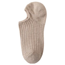 (Khaki) 12 Pairs Non-Slip Boat Socks - Breathable Gift
