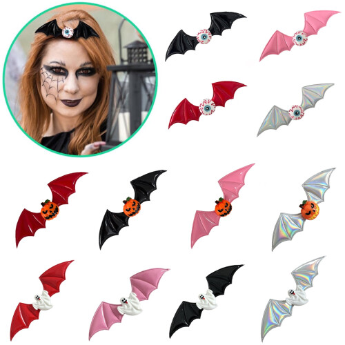 Φουρκέτα Xinwanna για το Halloween σε σκούρο στυλ με φτερά νυχτερίδας και σχέδιο βολβού 1