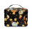 Makeup Bag Maple Leaf Pattern Small Double-Zip Travel 4
