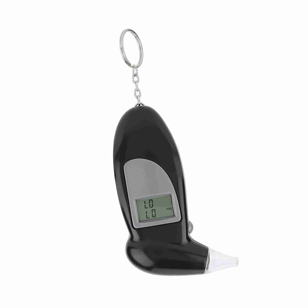 Digital Lcd Alcohol Breath Tester Keychain Portable 50 Mouthpieces 8441390802058
