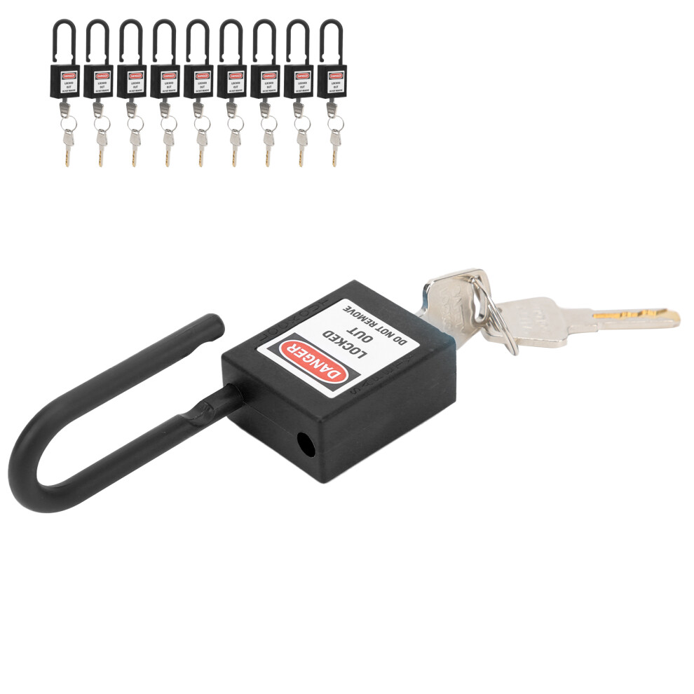 38Mm Black Nylon Safety Padlock For Industrial & Hospital Use 4971390802146