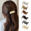 Women's Beige Hair Clip Solid Color One Size 3
