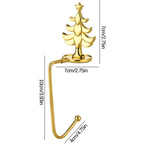 Christmas stocking holders metal hooks non-slip mantle 2