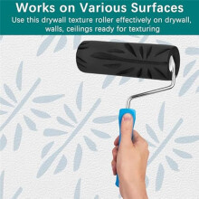 Drywall Texture Roller - 9 Inch Crow'S Foot Texture Roller for Creating Decorative Textures Ceilings and Walls