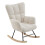 Teddy White Tufted Rocking Chair with Side Pocket 3
