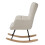 Teddy White Tufted Rocking Chair with Side Pocket 5