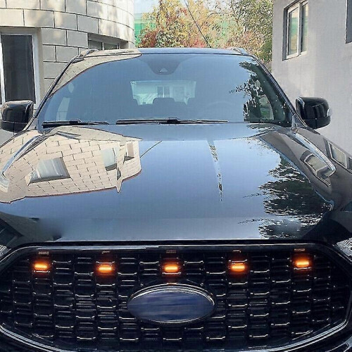 Front Bumper Grille LED Light Bracket Kit Decor for Wrangler 4Runner Jimny SUV 1