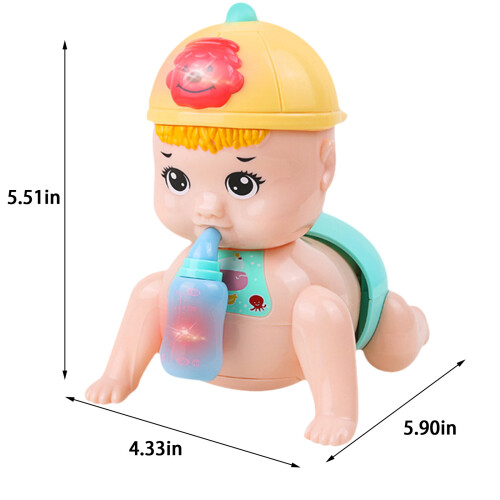 Παιχνίδι μπουσουλήματος Learn Doll - Ηλεκτρική κούκλα με μπουκάλια που σέρνεται με 2