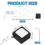 3PCS 1M Retractable Remote Control Security Cable Tether with Adjustable Locking Leash for TV and Air Conditioner, Black 2