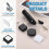 3PCS 1M Retractable Remote Control Security Cable Tether with Adjustable Locking Leash for TV and Air Conditioner, Black 3