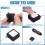 3PCS 1M Retractable Remote Control Security Cable Tether with Adjustable Locking Leash for TV and Air Conditioner, Black 4