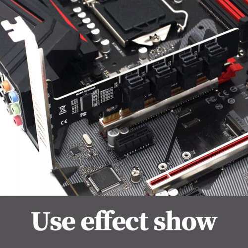 Κάρτα PCIe4.0U.2NVMe Split Card SFF8643 για πολλαπλούς SSD NVMe Μεταφορά δεδομένων 4 θυρών Windows Server 1