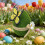 6 Inch Flocked Easter Eggs Green Soft-Touch Fuzzy Decor 5