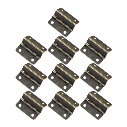 10pcs Three Fold Hinge Iron Green Bronze Deformation Resistant For Homeowners 1