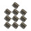 10pcs Three Fold Hinge Iron Green Bronze Deformation Resistant For Homeowners 3