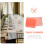 Table Runner Modern Kitchen Decorative Covering 1Pack Orange Polyester 14X19In 6