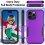 Capa roxa à prova de choque para iPhone 14 Pro com cobertura total. 7