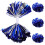 4 Pcs Blue Cheerleading Pom Poms, PET, Lightweight 3