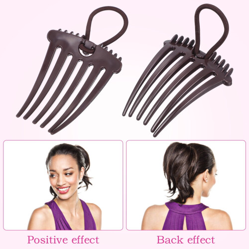 Ponytail Accessories Insert Comb for Decor Adds Volume and Bounce 4Pcs 1