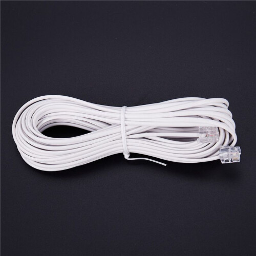 4pcs 10m RJ11 Telephone Connector Extension Cable White 1