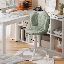 (Diamond Velvet, Green) Office Chair, Adjustable Height Swivel Chair