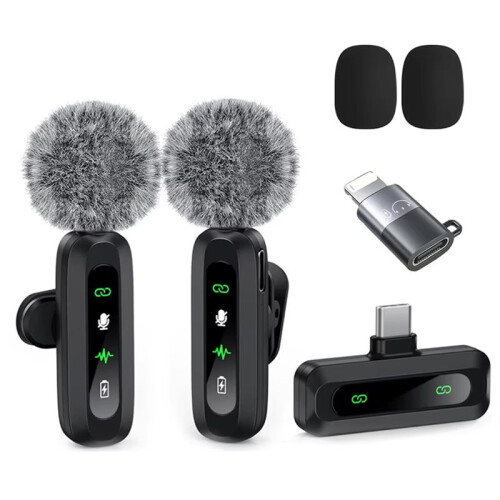 Wireless Lavalier Microphone for   Android Laptop Live Broadcast Gaming Interview Vlog Recording  Mic