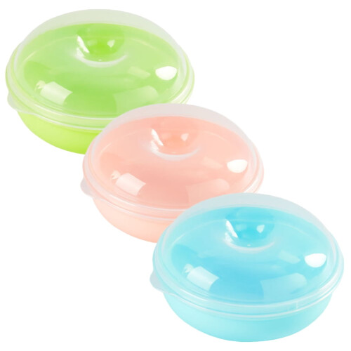 Bread Box Clear Design Blue 3Pcs 14.5X12.5X6.5In 2