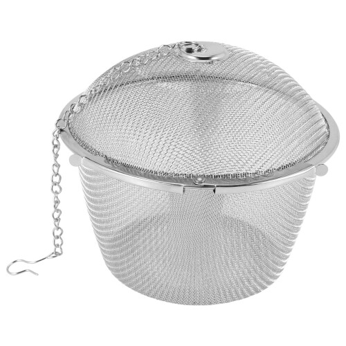 Extra Large Stainless Steel Twist Lock Mesh Tea  Tea Infuser with Hook Chain
