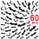 (60pcs) 3D Bat Wall Stickers - Halloween Decor (12/60Pcs) 1