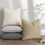 Örngott i linne, 26x26, beige, set om 2 2