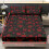 Twin fitted sheet set with 2 pillowcases red black 7