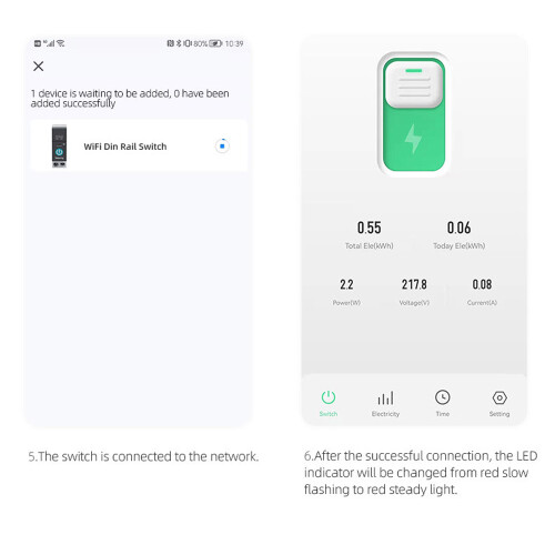 Tuya WiFi Smart Circuit Breaker – App & Remote Control, Timing, Countdown, Loop Modes, Compatible with Tuya 2
