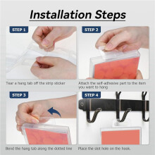 Hang Tabs, 800 Pcs Clear Sticky Hanging Tabs Slot Hole Self Adhesive Plastic Hang Tags, 4.5 X 3.5cm