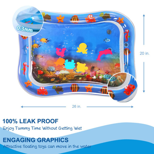 Στεγανό στρώμα νερού για βρέφη, φορητό εργαλείο αισθητηριακής ανάπτυξης με 2