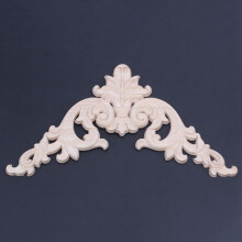 2pièces 20 x 20cm Caoutchouc Bois ChêNe Sculpté Corner Onlay Applique Cabinet Non Peint