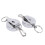 6 Pcs Stainless Silver Retractable Key Chain  Keyring Heavy Duty Steel 2
