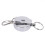6 Pcs Stainless Silver Retractable Key Chain  Keyring Heavy Duty Steel 3