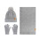 Women's Knitted Hat Scarf Glove Set Double Wool Warm 4
