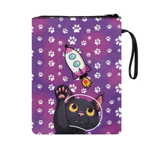 Polyester zipper pouch retro book cover for paperback 1