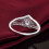 Sterling Silver Crystal Heart Ring for Women 2 pcs 4