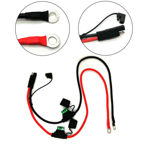 Quick Release SAE Cable Terminal O Ring Connector Battery Charger Adapter Wire 1