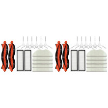 2 Set Compatible with Robot Vacuum S40C / E101 Accessories Main Side Brush Mop Cloth HEPA Filter Replacement Spare Parts