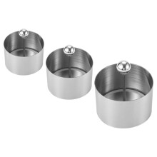 Stainless Steel Food Mold Round Dessert Pastry Mold with Pressing Plate NonStick Easy Clean